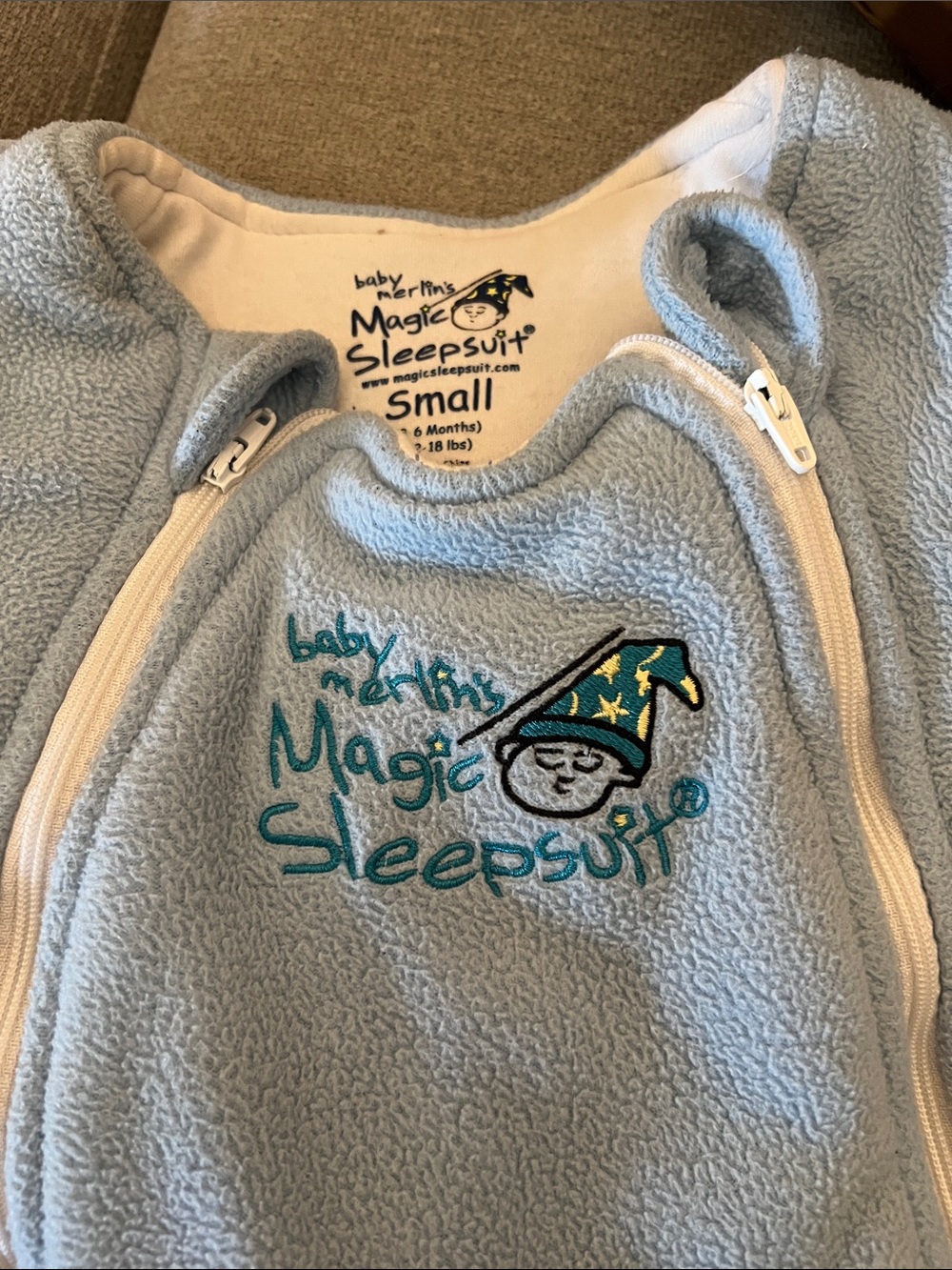 Magic Sleepsuit Light Blue Sleepsuit - Small